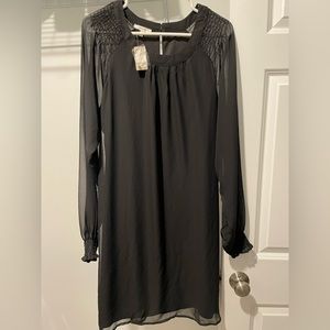 Black mesh sleeve dress. Size XL.